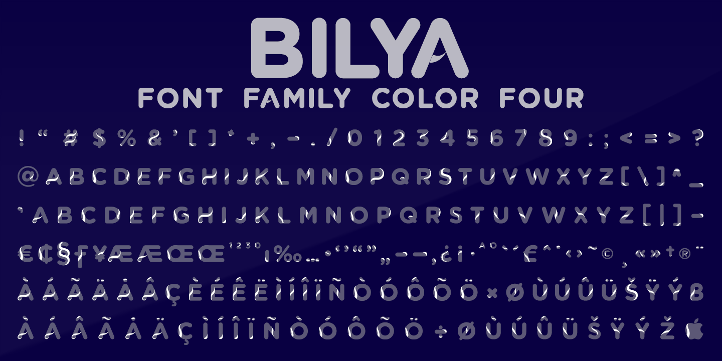 Przykładowa czcionka Bilya Layered #3